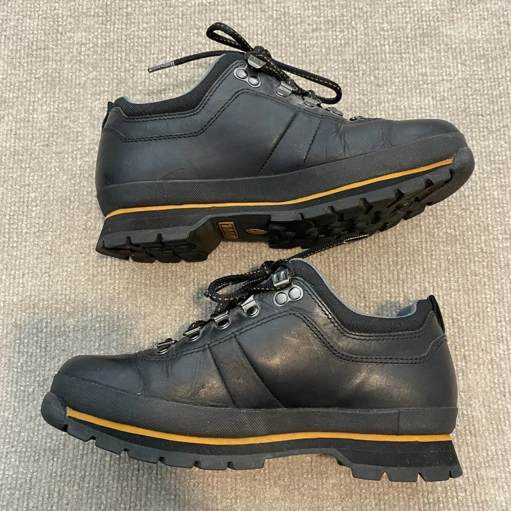 Timberland Boots Mens Size 8 Black Leather Lace Up‎ Chukka Hiking Casual 93613